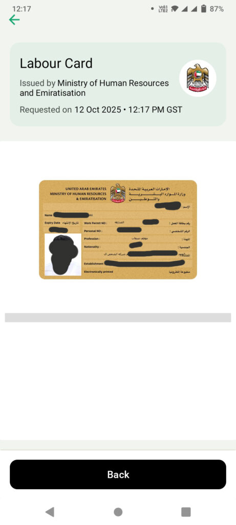 UAE Labour Card | Check Status, Download, & Renewal Guide 10 Labour Card